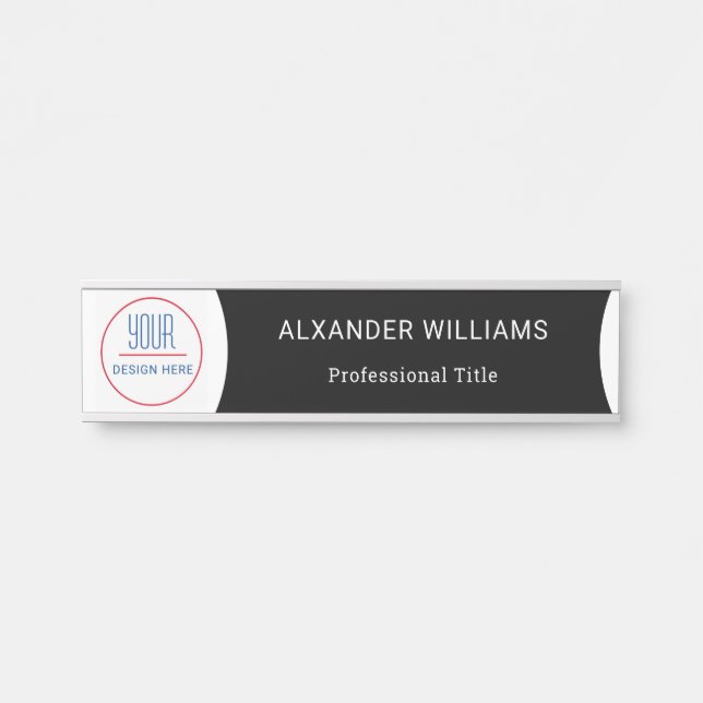 Plaque interchangeable de nom de porte de bureau a (Devant)