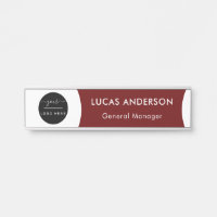 Plaque interchangeable de nom de porte de bureau a