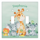 Animaux de la jungle de safari mignons aquarelle v