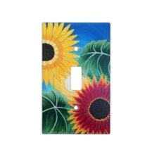 Couverture d'interrupteur de lampe de "tournesols"