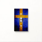 Drapeau grunge noir de la Suède