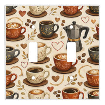 Moment Cozy Café - Motif Sans Couture Esthétique C