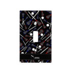 Motif noir nommé personnalisé de lacrosse