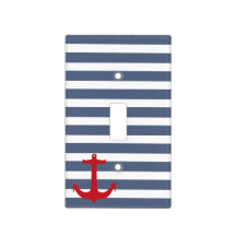 rayures de bleu marine et de blanc avec l'Ancre