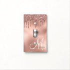 Rose gold Monogram Glitter Drips Pretty Girly