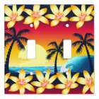 Vague bleue au lever du soleil