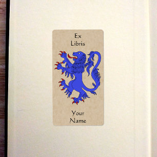 Plaque Lion Rampant Azure