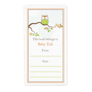 Plaque-livre pour bébé hibou