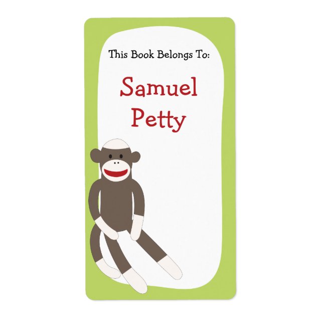 Plaque-livre Sock Monkey (Devant)