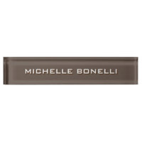 Plaque minimaliste Brown moderne