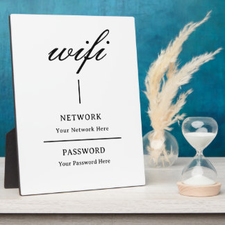 Plaque | Modern Wifi Password Network