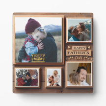 Plaque Monogramme de la Fête des Pères personnalis