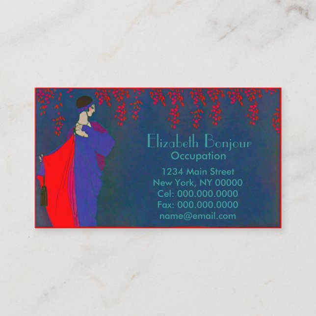 Plaque Moon Fashion ~ Carte de visite (Devant)
