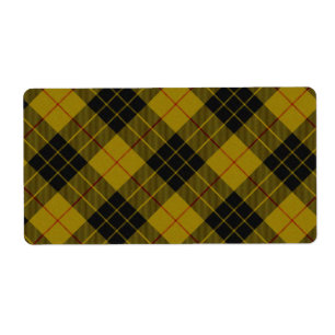 Plaque noire jaune tartan MacLeod