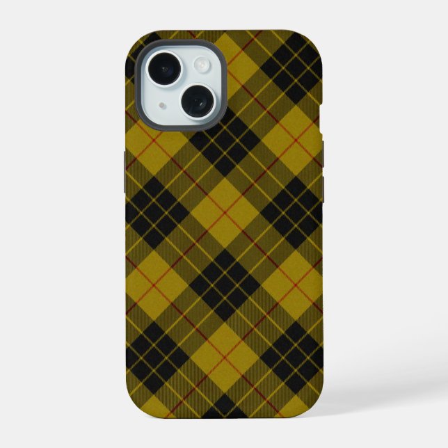 Plaque noire jaune tartan MacLeod (Verso)