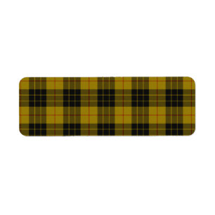 Plaque noire jaune tartan MacLeod