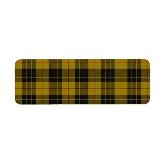 Plaque noire jaune tartan MacLeod (Devant)