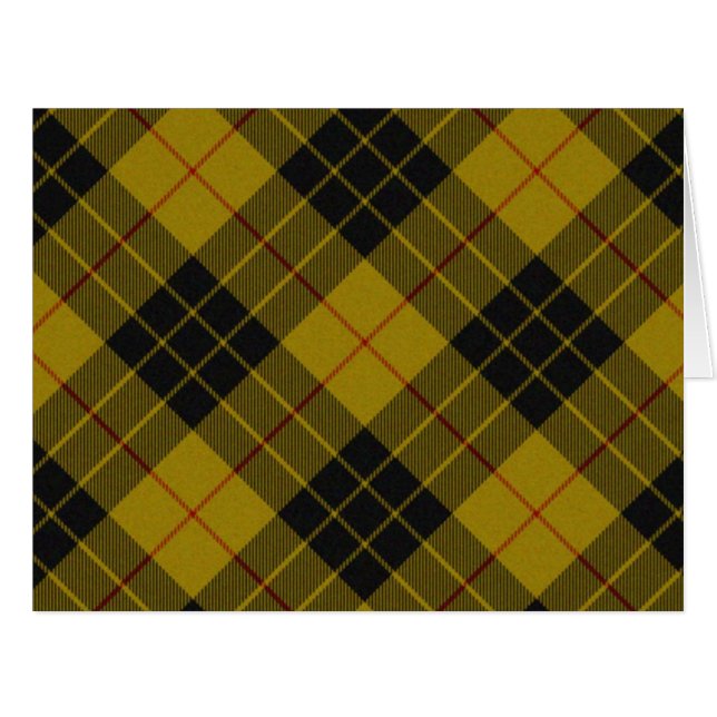 Plaque noire jaune tartan MacLeod (Devant horizontal)