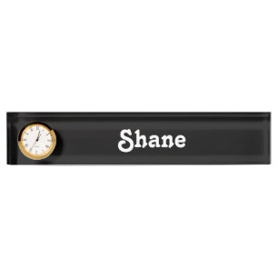 Plaque nominative de bureau Shane