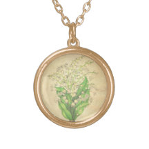 Collier floral vintage Lily de la vallée