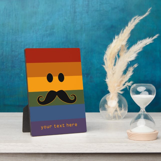 Plaque personnalisée de la Mustache Pride (Côté)