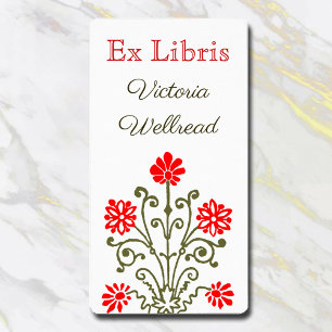 Plaque personnalisée Etching Red and Gold Elegant