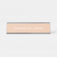 Plaque Personnalisée Simple Moderne Beige