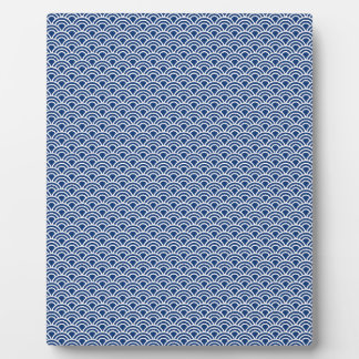 PLAQUE PHOTO 藍色の波小紋