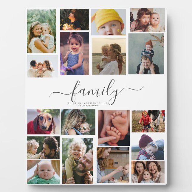 Plaque Photo 18 Collage Photo Famille Mignonne Amour Souvenir (Devant)