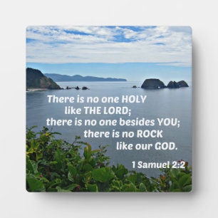 Plaque Photo 1 Samuel 2:2 Il n'y a personne de saint comme le S
