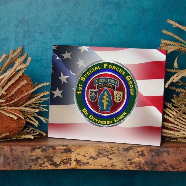 Plaque Photo 1er Groupe des forces spéciales (AIRBORNE) (Côté)