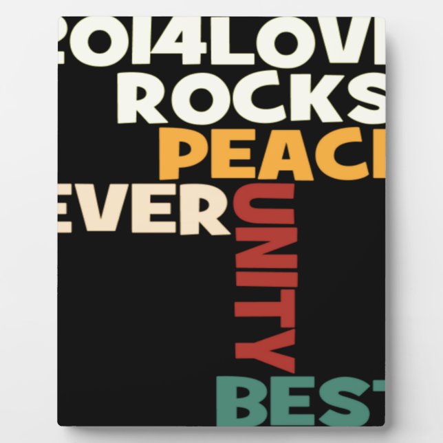 Plaque Photo 2014 Love Rocks Peace Art Imprimer (Devant)