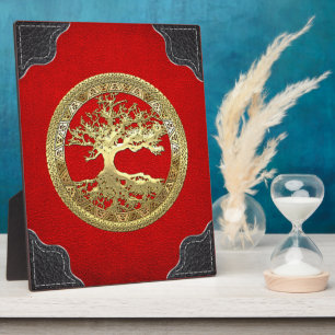 Plaque Photo [23] Golden Celtic Tree of Life