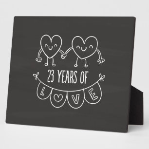 Plaque Photo 23rd Anniversary Poison Chalk Hearts