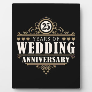 Plaque Photo 25e anniversaire du Mariage