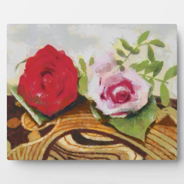 Plaque Photo 2 tableaux rose (Devant)