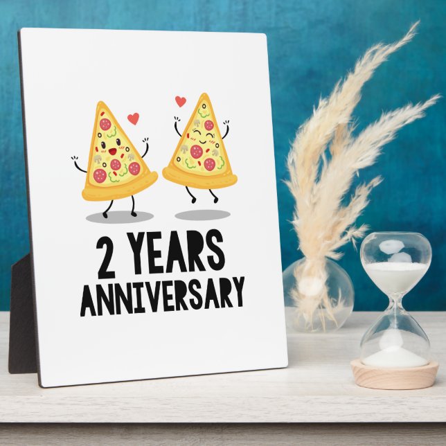 Plaque Photo 2e anniversaire 2 ans (Côté)