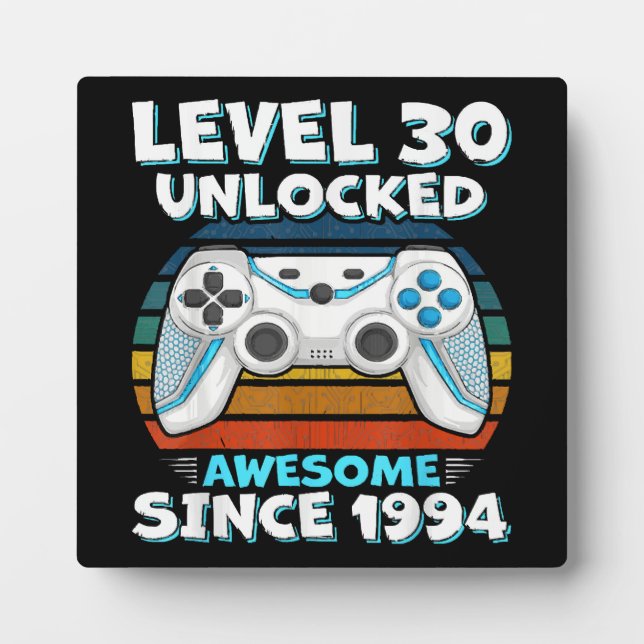 Plaque Photo 30e anniversaire Homme femme 30 ans 1994 (Devant)