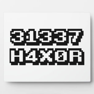 PLAQUE PHOTO 31337 H4X0R