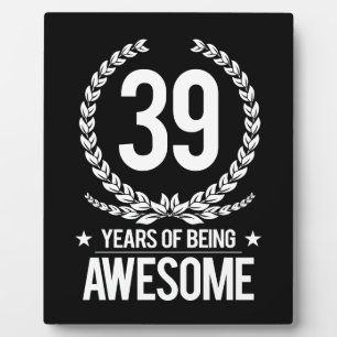 Plaque Photo 39e anniversaire (39 ans d'être génial)