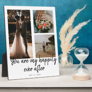 Plaque Photo 3 Photo 1er anniversaire du Mariage Citation de co