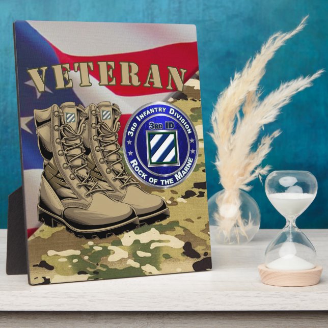 Plaque Photo 3e division d'infanterie Vétérinaire (Côté)