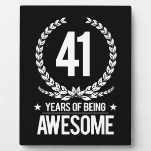 Plaque Photo 41e anniversaire (41 ans d'être génial)