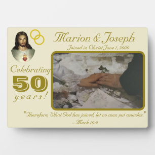 Plaque photo 50 ans d'or Catholique
