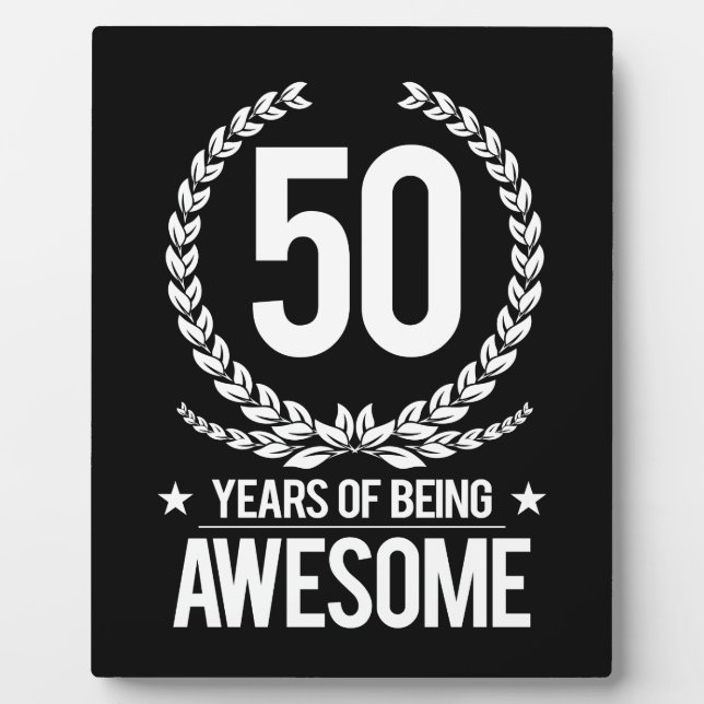 Plaque Photo 50e anniversaire (50 ans d'être génial) (Devant)