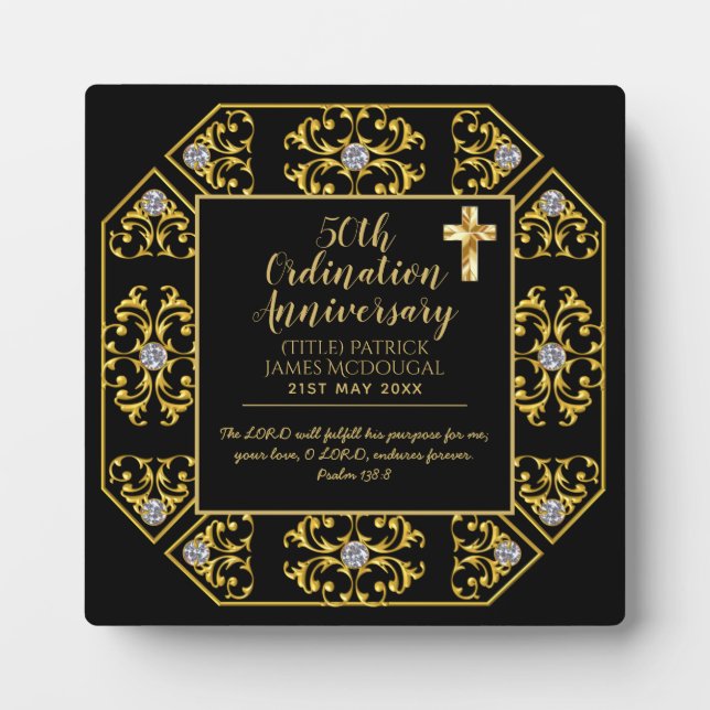 Plaque Photo 50e PRIEST Cabinet Anniversary Personalized (Devant)
