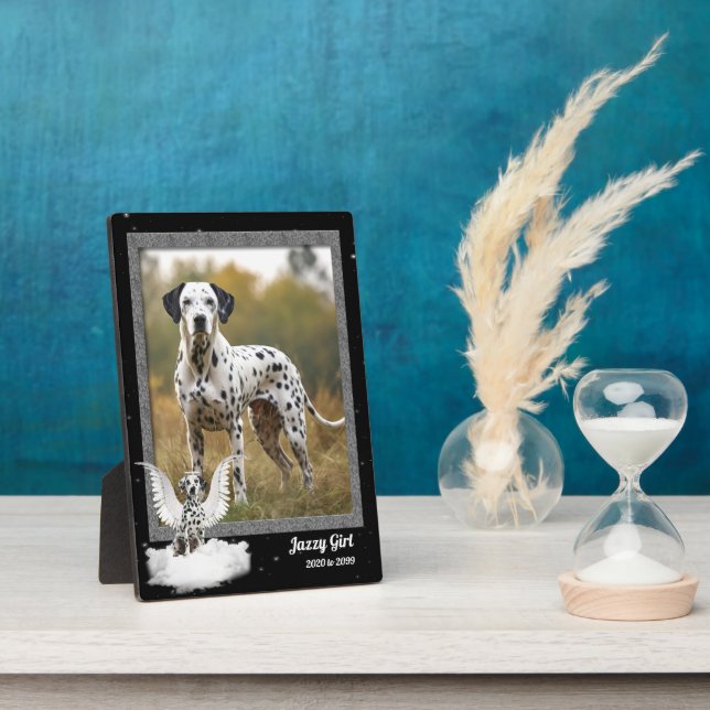 Plaque Photo 5x7 Pog Pet Memorial Dalmatie Photo (Côté)
