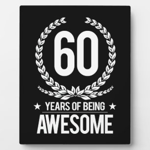 Plaque Photo 60e anniversaire (60 ans d'être génial)