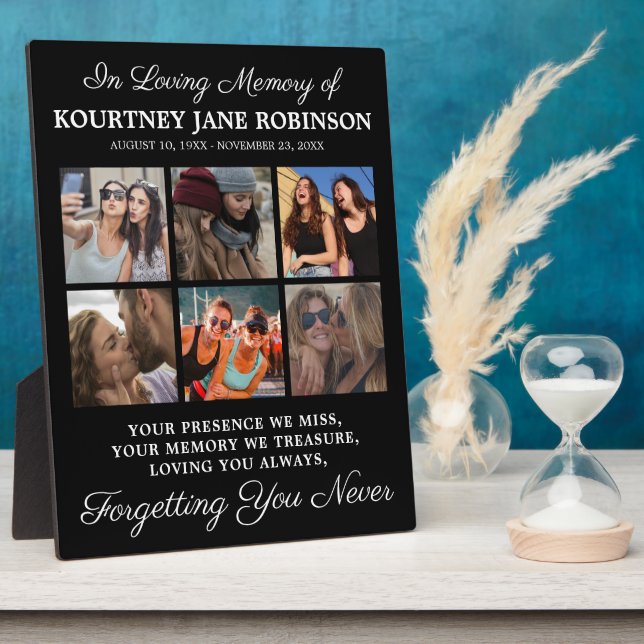 Plaque Photo 6 Photo En Mémoire Affectueuse (Côté)