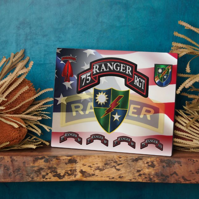 Plaque Photo 75e régiment de Rangers (Côté)